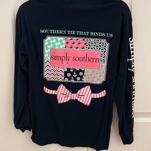 Small Simply Southern “The Southern Tie That Binds Us” Long Sleeve Shirt